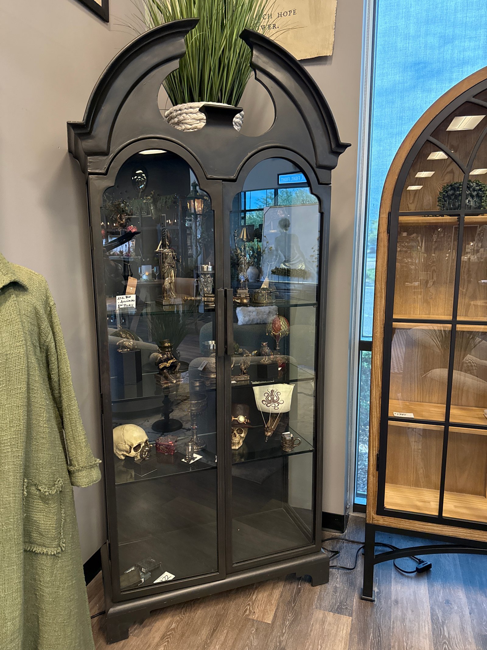 Metal and glass cabinet