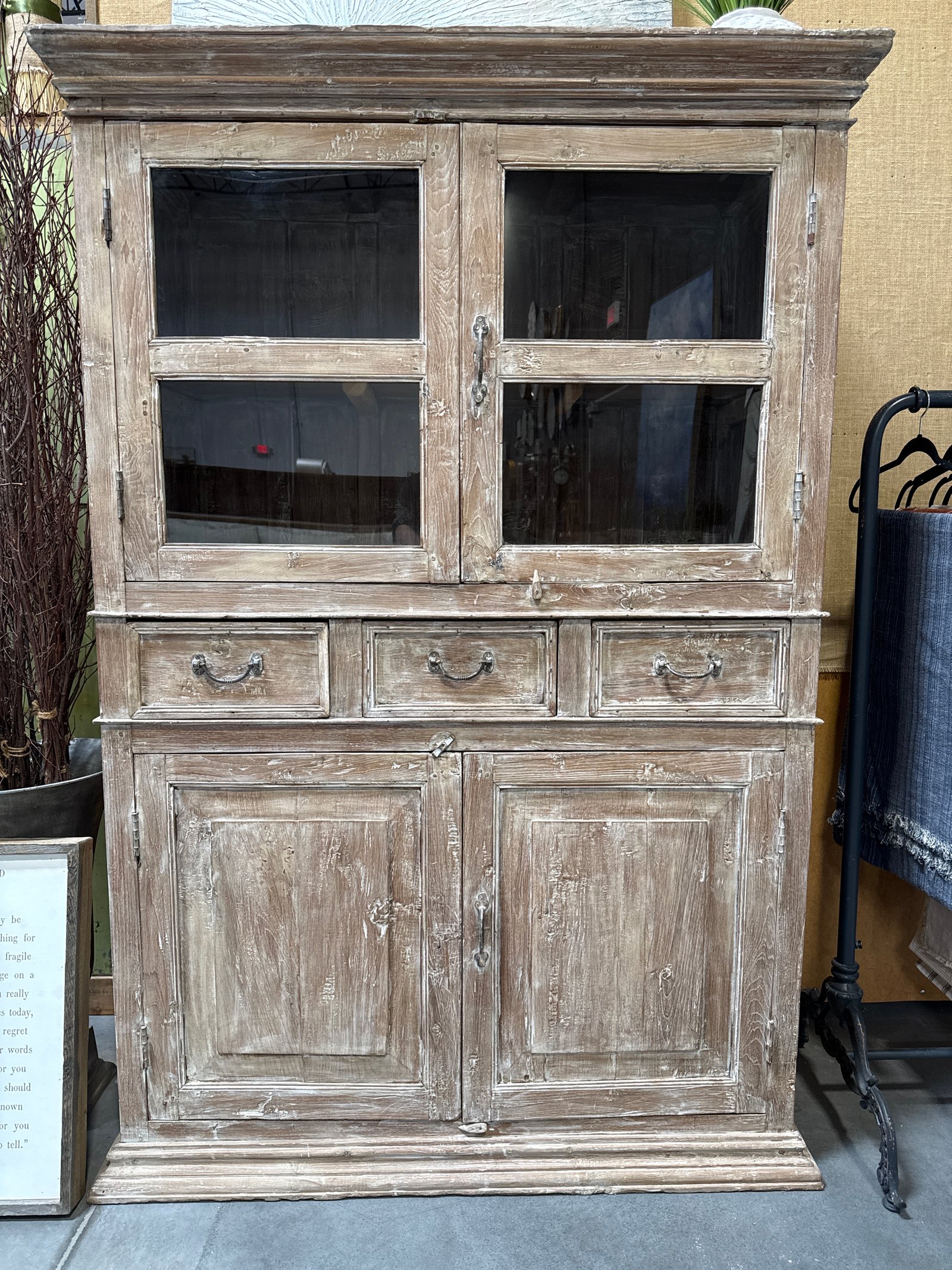 Wood and glass cabinet