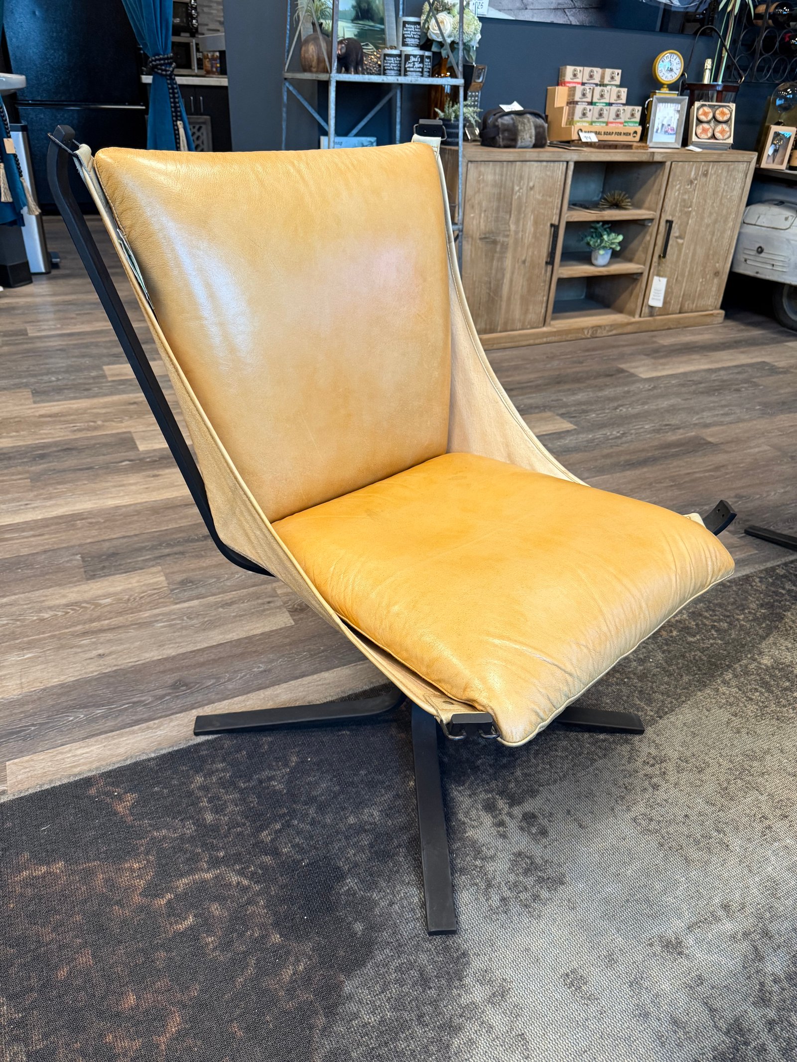 Leather Slingback Chair