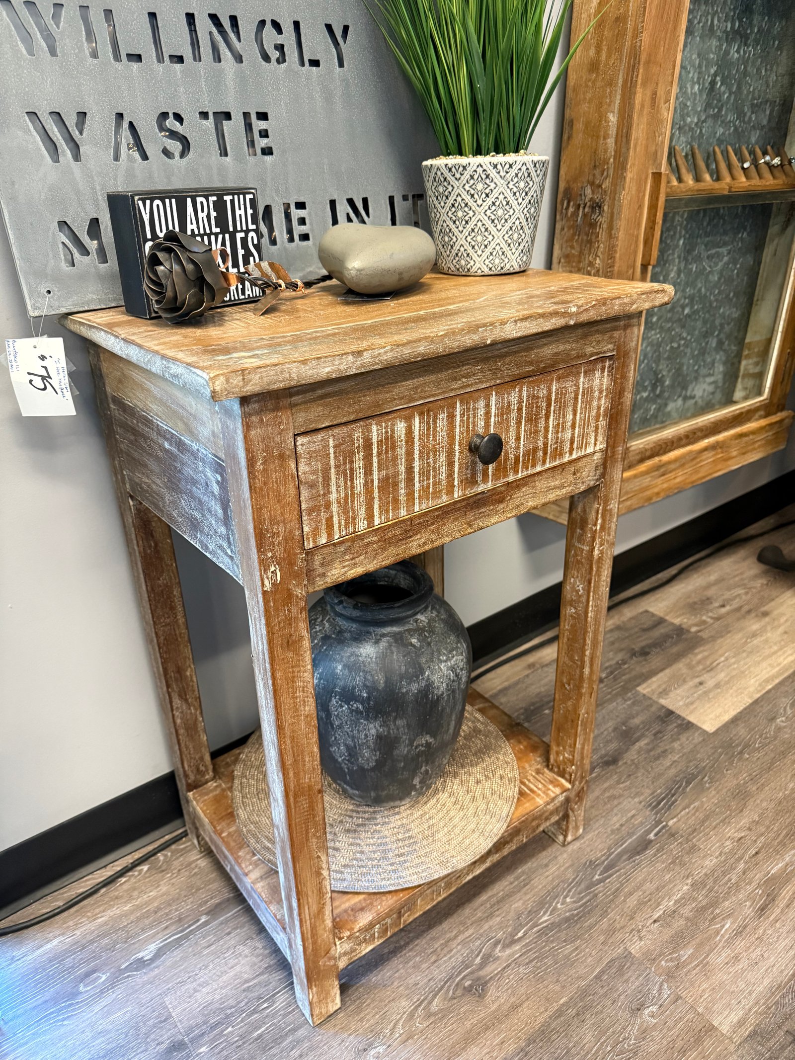 One drawer side table