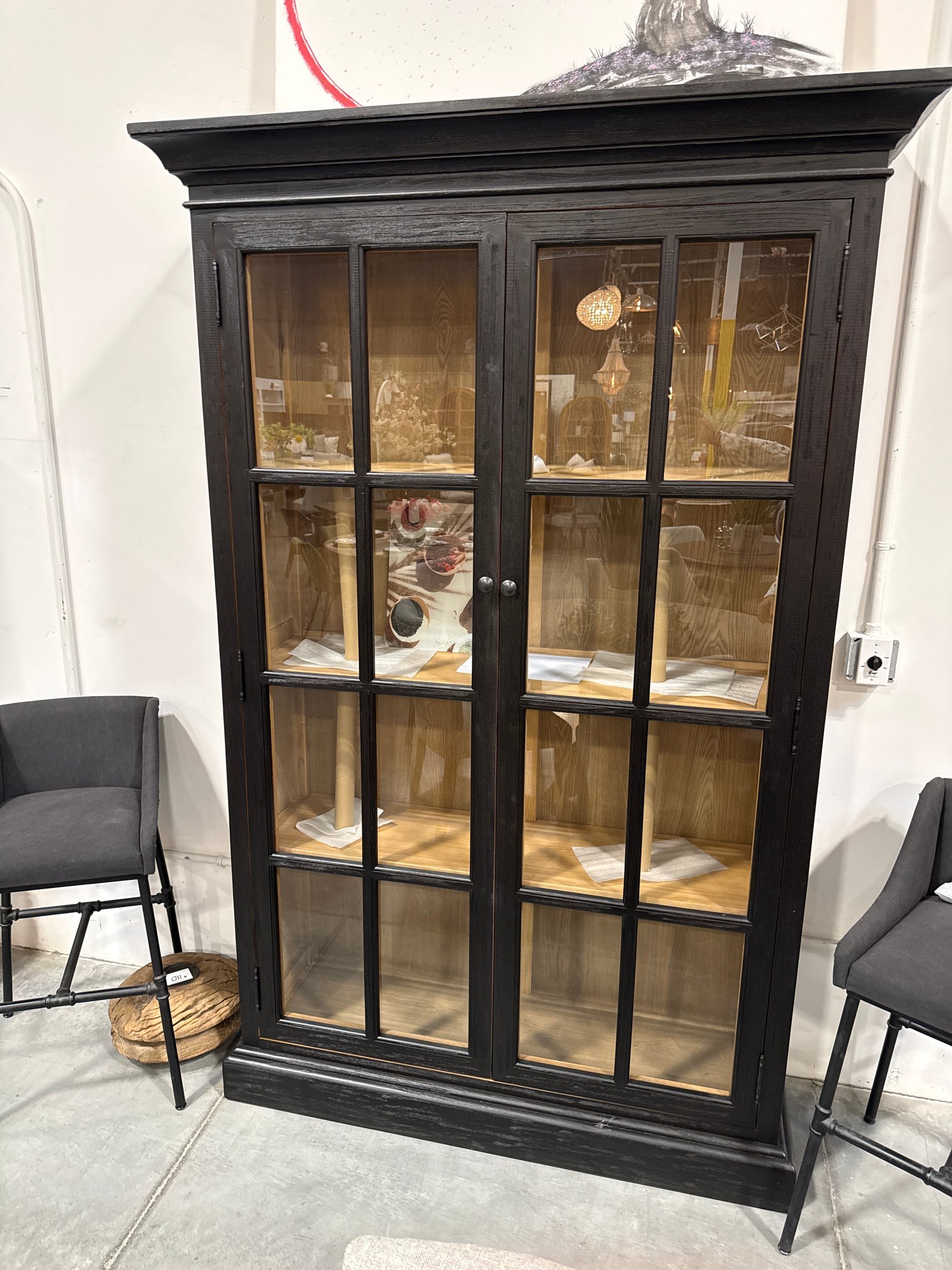 Library ebony cabinet