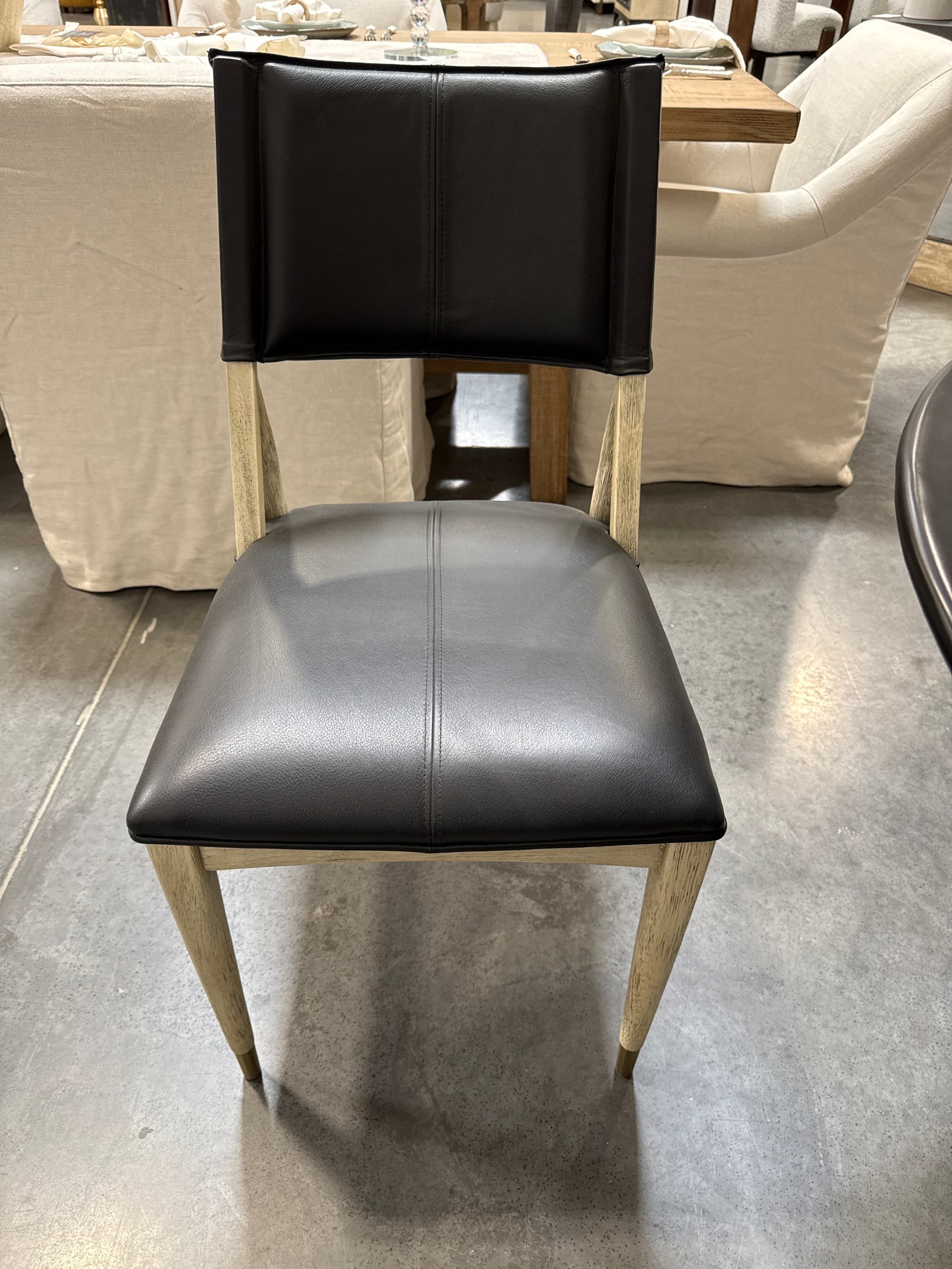Leather dining chair