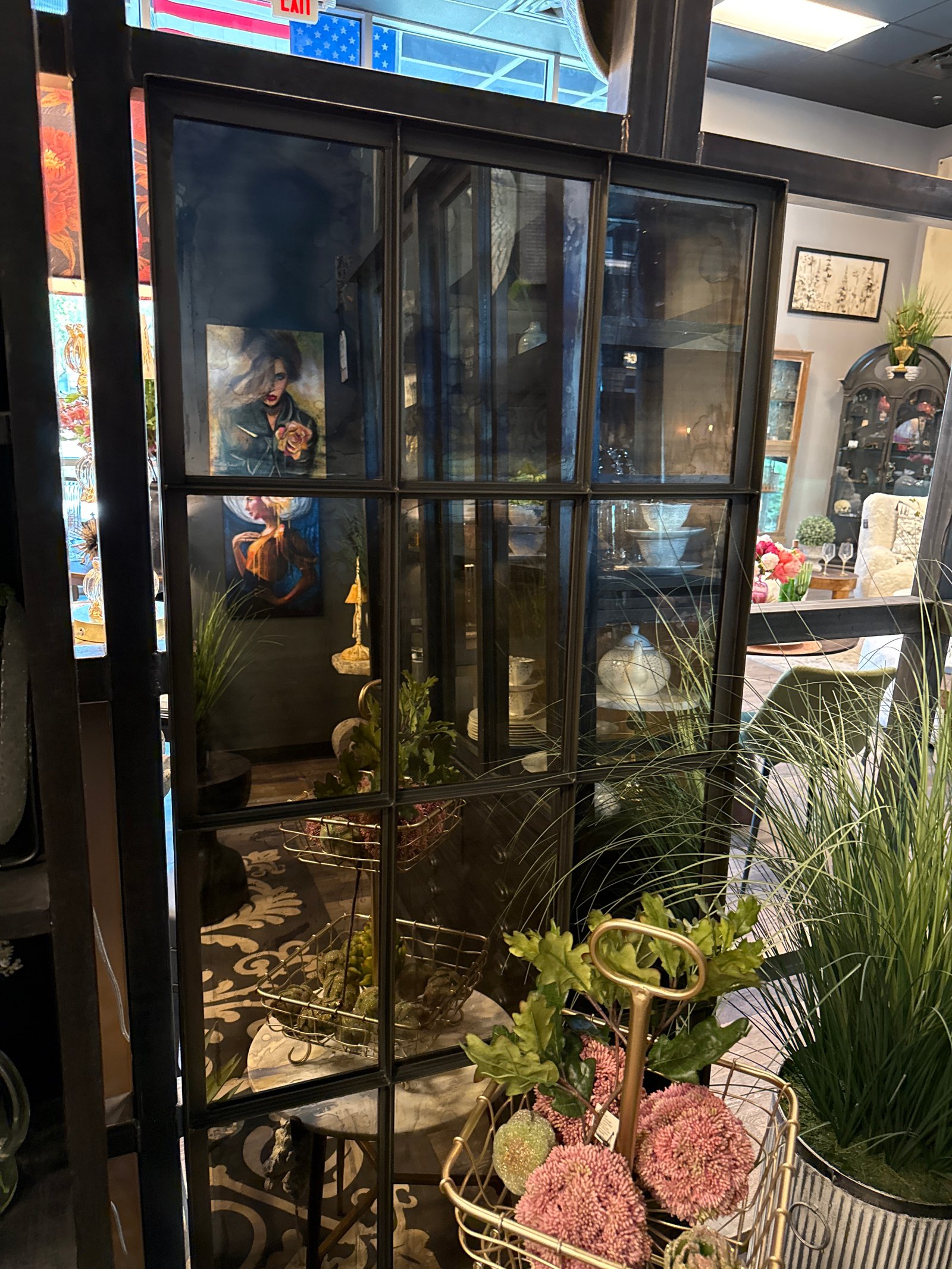 Large Antique glass mirror