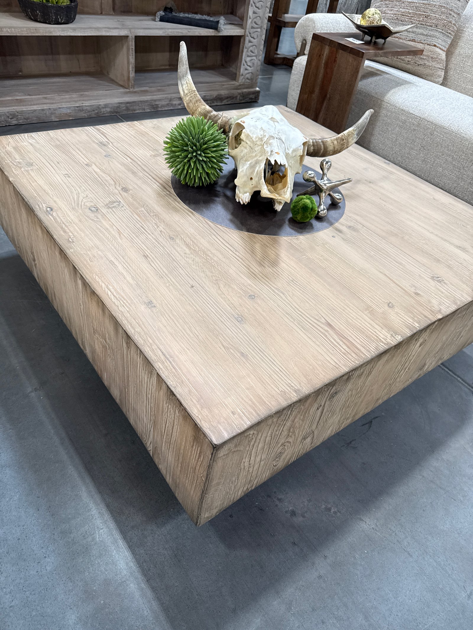 47 Inch square coffee table